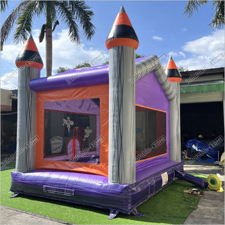 Halloween Pumpkin And Ghost Backyard Jumping Castle Childrens Soft Play Hire Inflatable Bounce House For Sale