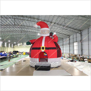 Big Inflatable Santa Claus Jumping Castle Target Indoor Blow Up Bounce House For Christmas Decoration - Inflatable-Zone