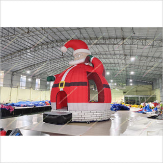 Big Inflatable Santa Claus Jumping Castle Target Indoor Blow Up Bounce House For Christmas Decoration - Inflatable-Zone