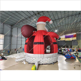 Big Inflatable Santa Claus Jumping Castle Target Indoor Blow Up Bounce House For Christmas Decoration - Inflatable-Zone