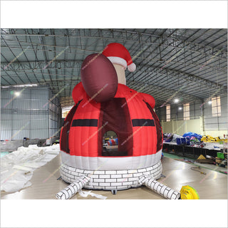 Big Inflatable Santa Claus Jumping Castle Target Indoor Blow Up Bounce House For Christmas Decoration - Inflatable-Zone