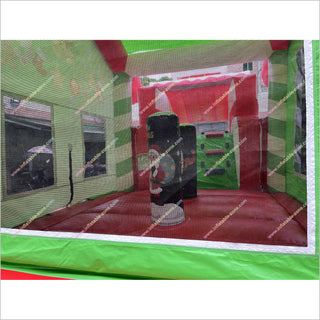 Outdoor Santa Claus Bounce House Slide Rentals Christmas Combo Inflatables Bouncy Castle And Slide For Sale