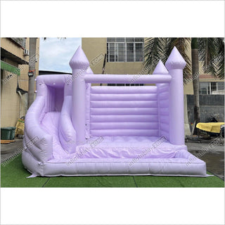 Pastel Purple Bouncy House With Slide Romantic Bounce House Castle