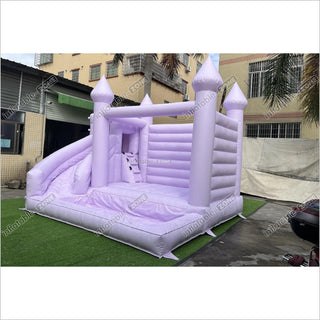 Pastel Purple Bouncy House With Slide Romantic Bounce House Castle