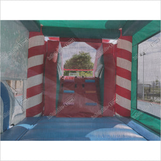 Candy Cane Christmas Tree Inflatable Bounce House With Water Slide Combo Game Bouncy Castle And Slide Hire