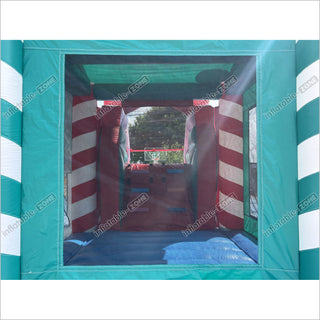 Candy Cane Christmas Tree Inflatable Bounce House With Water Slide Combo Game Bouncy Castle And Slide Hire