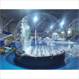 Christmas Blow Up Snow Globe Advertising Balloon Inflatable Snowman Snow Globe Dome Bubble Tent Photo Booth Decoration