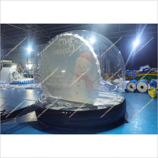 Christmas Blow Up Snow Globe Advertising Balloon Inflatable Snowman Snow Globe Dome Bubble Tent Photo Booth Decoration