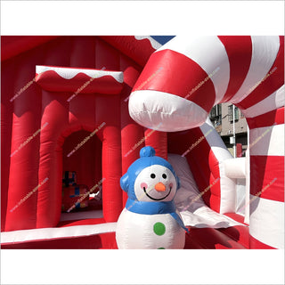 Christmas Candy Land Theme Inflatable Jumping Castle With Slide Commercial Inflatable Combo Bounce House Obstacle Course For Sale - Inflatable-Zone