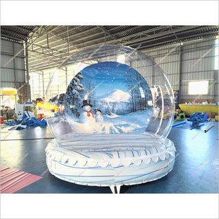 Christmas Party Games Snow Globe Gifts Snowman Inflatable Snow Globe Event Space Near Me - Inflatable-Zone