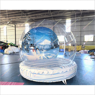 Christmas Party Games Snow Globe Gifts Snowman Inflatable Snow Globe Event Space Near Me - Inflatable-Zone