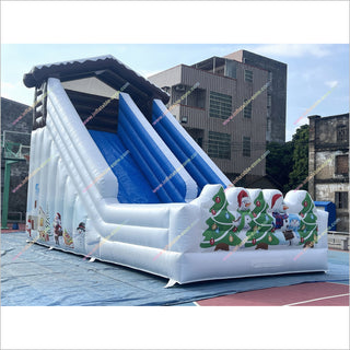 Christmas Slide Outdoor Inflatable Playground Jumper Rentals Near Me Best Adults Giant Inflatable Slide For Sale