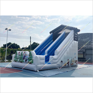 Christmas Slide Outdoor Inflatable Playground Jumper Rentals Near Me Best Adults Giant Inflatable Slide For Sale