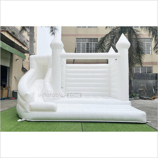 Fun And Exciting Wedding Jumping Castle Slide Combo Bounce House White Inflatable Bouncy For Backyard Trampoline Party