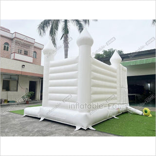 Fun And Exciting Wedding Jumping Castle Slide Combo Bounce House White Inflatable Bouncy For Backyard Trampoline Party