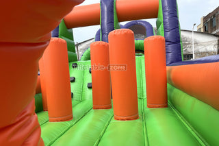 Commercial Obstacle Course Inflatable Interactive Games Obstacle Course Moon Bounce Outdoor Playground Slide