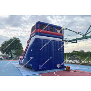 Cool Inflatable Water Slides Patriotic Themed Blow Up Water Slide And Pool Outdoor Rental For Parties