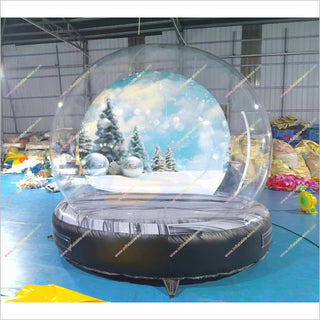 Custom Photo Snow Globe Inflatable Play House Snowball Globe Christmas Inflatables On Sale - Inflatable-Zone