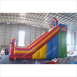 Colorful Double Slide Inflatable Bouncer Blow Up Jumper Crazy Ferris Wheel Inflatable Bouncy Castle Slide