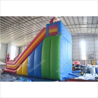 Colorful Double Slide Inflatable Bouncer Blow Up Jumper Crazy Ferris Wheel Inflatable Bouncy Castle Slide