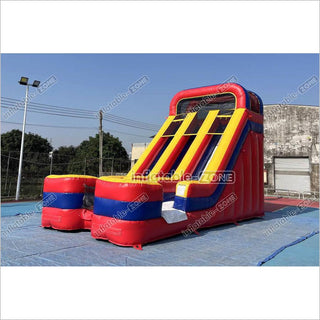 Dual Lane Inflatable Slide Fun Jolly Jumper Crazy Inflatable Big Slide For Party Inflatable Play Center