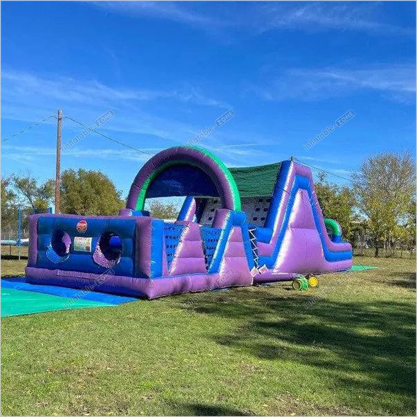 Rentable Inflatable Obstacle Course Outdoor Bouncy Race Obstacles Ninj ...