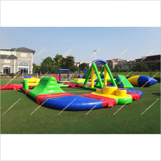 Fun Amusement Parks Inflatable Floating Island Commercial Water Park Equipment Water Obstacle Course Near Me