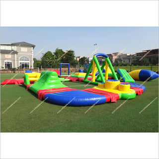 Fun Amusement Parks Inflatable Floating Island Commercial Water Park Equipment Water Obstacle Course Near Me