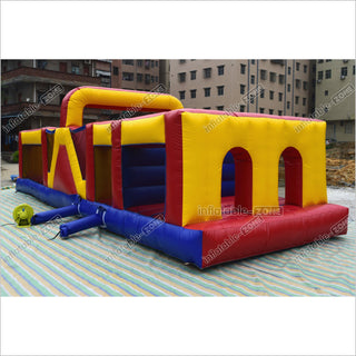 Fun House Obstacle Course Cost To Rent Inflatable Obstacle Course Bouncy Assault Course Near Me