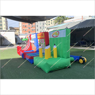 Fun Outdoor Activities 4 In 1 Inflatable Commercial Carnival Theme Party Interactive Games For Groups