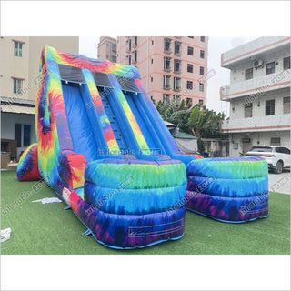 Commercial Inflatable Double Slide Outdoor Inflatable Big Slide Giant Inflatable Dry Slide For Kids