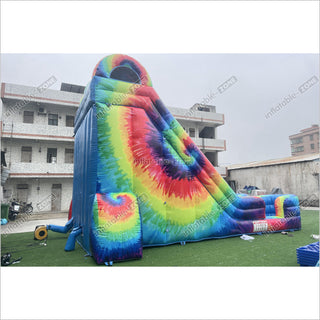 Commercial Inflatable Double Slide Outdoor Inflatable Big Slide Giant Inflatable Dry Slide For Kids