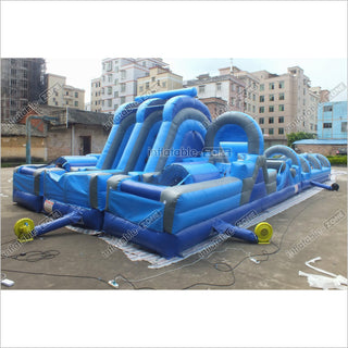 Giant Inflatable Obstacle Course Near Me Obstacle Course Slip N Slide Inflatable Fun Run Hire