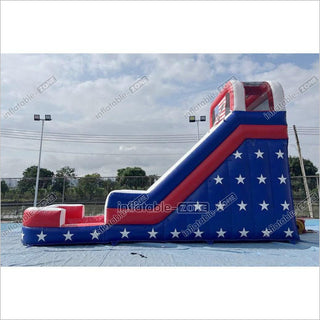 Americana Stars Giant Inflatable Water Slide Commercial Inflatable Pool Playground For Summer Party Events