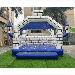 Commercial outdoor blue bounce house,commercial bouncy castles for sale