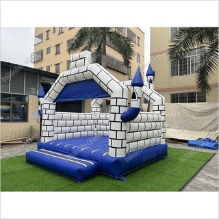 Commercial outdoor blue bounce house,commercial bouncy castles for sale