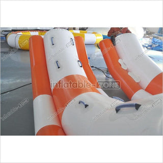 Inflatable water game seesaw orange color, inflatable seesaw for water game