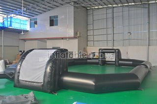 Black color Inflatable Soccer Field, indoor and outdoor inflatable Football Pitch Court