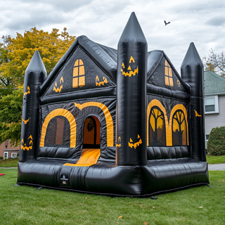 Halloween Inflatable Castle Haunted House Party Jump Inflatables Near Me Pumpkin Bounce House Rental