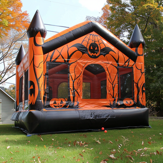 Inflatable Bouncy Halloween Blow Up Castle Birthday Party Jumpers Pumpkin Bounce House Rental Near Me