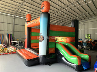 Halloween Inflatable House Pumpkin Jump N Slide Bouncer Party Time Bouncy Castle Park Amusement Trampoline Slide Combo