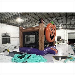 Halloween Jack O Lantern Bouncy Castle Indoor Playground Big Inflatable Pumpkin Jump House Rental Near Me