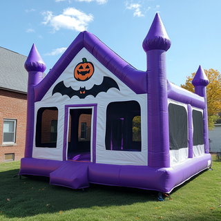 Halloween Bouncy House Inflatable Rental Business Pumpkin Bat Airmyfun Classic Jumping Castle