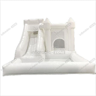 toddler jumps bounce house ball pit slide inflatable white bouncing castle fpr party and events