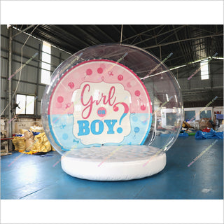 Human Snow Globe Inflatable Bubble Dome Bounce House Gender Reveal Snow Globes For Adults - Inflatable-Zone