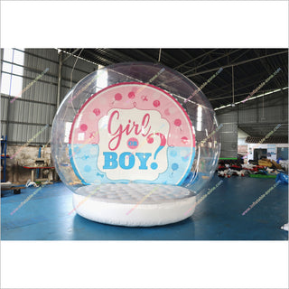 Human Snow Globe Inflatable Bubble Dome Bounce House Gender Reveal Snow Globes For Adults - Inflatable-Zone