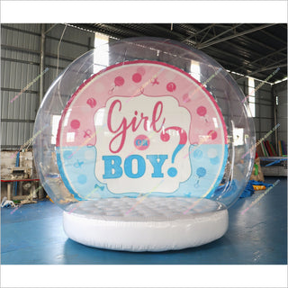 Human Snow Globe Inflatable Bubble Dome Bounce House Gender Reveal Snow Globes For Adults - Inflatable-Zone