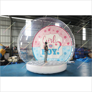 Human Snow Globe Inflatable Bubble Dome Bounce House Gender Reveal Snow Globes For Adults - Inflatable-Zone