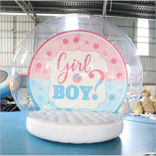 Human Snow Globe Inflatable Bubble Dome Bounce House Gender Reveal Snow Globes For Adults - Inflatable-Zone