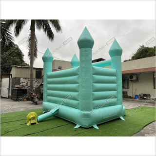 Pastel Green Wedding Bounce Jumping Castle, Wedding Bouncy House